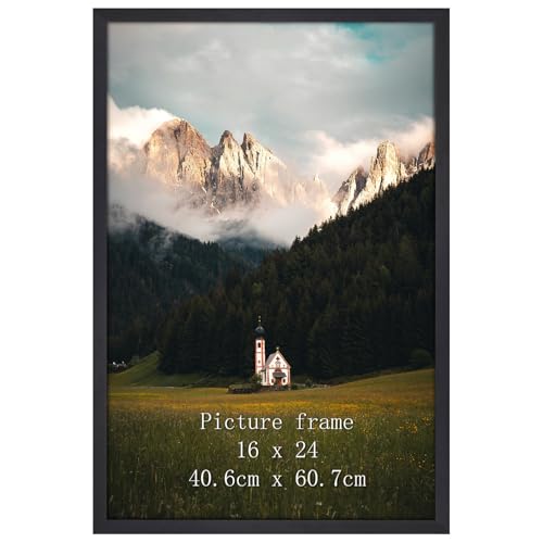 Giftgarden Schwarze Bilderrahmen 40x60 cm - Aluminium Rahmen für Fotos, Zertifikate und Poster - Großer Fotorahmen für Wohnzimmer, Schlafzimmer, Arbeitszimmer