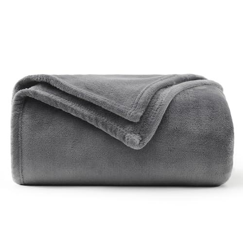 WAVVE Kuscheldecke Flauschig Decke Fleecedecke - Sofadecke 150x200 cm Warm Wohndecke Couchdecke, Grau Decke Weich Sofaüberwurf XL