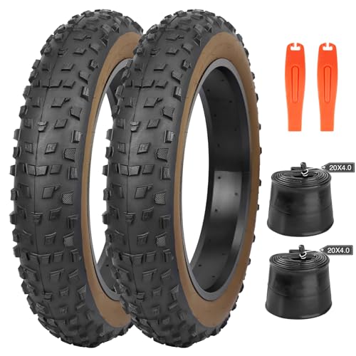 GRELiving 2er-Pack 20x4.0 Zoll Heavy Duty E-Bike Reifen Fat-Bike Reifen 98-406 20PSI Fahrradmantel