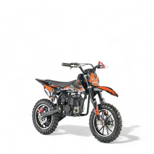 KXD 705 49ccm 4 Takt Leopard Dirtbike Kinder Dirt Bike CrossBike Enduro Dirtbike Pocket 49cc Pitbike PocketBike Motocross Motorrad Motorbike Motorsport Pocket Vollcross Crossbike Orange