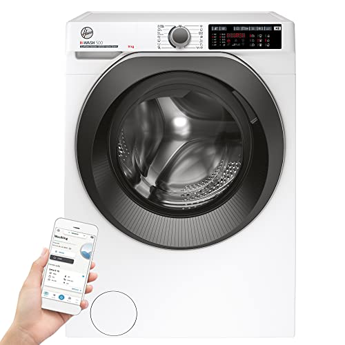 Hoover H-WASH 500 HWQ 69AMBS Waschmaschine / 9kg / 1600 U/Min. / Eco-Power Inverter Motor/ActiveSteam Dampffunktion/Mengenautomatik Plus/Aquastop/WLAN