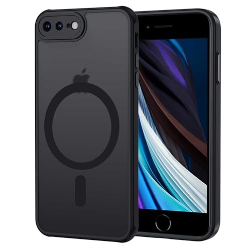 XTCASE Hülle für iPhone 8 Plus / 7 Plus Magnetisch kompatibel mit Magsafe, Matt Transluzente Handyhülle für iPhone 8 Plus / 7 Plus (5.5
