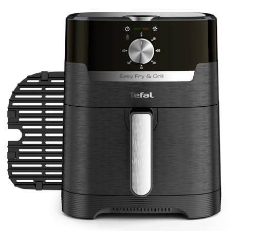 Tefal Easy Fry & Grill Classic Air Fryer XL Heißluftfritteuse & Grillfunktion – 4,6 L Fassungsvermögen, 2-in-1 Gerät, knusprig frittieren & saftig grillen, wenig Fett, für große Familien-Küche EY5018