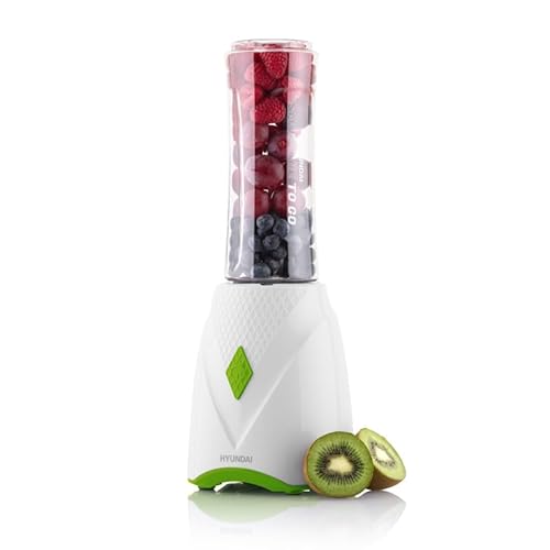 HYUNDAI ELECTRONICS Standmixer PB900 I Smoothie-Mixer I 300W I BPA-freier Behälter aus Tritan (600 ml) I Edelstahlmesser I Bis zu 20.000 Umdrehungen pro Minute