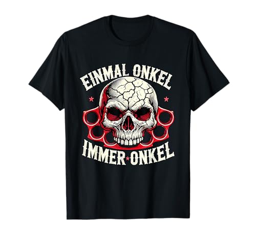 Tioz - Einmal Onkel, Immer Onkel - LA FAMILIA T-Shirt Schwarz Unisex-Erwachsene Klein Klassisch Schädel Kurzarm