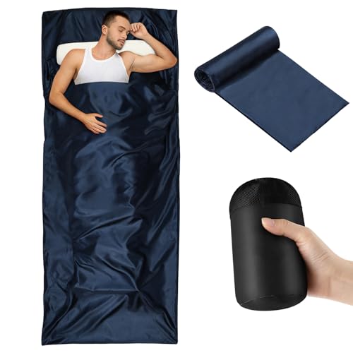 Aolso Hüttenschlafsack, Ultraleicht Reiseschlafsack, nur 210 g aus Microlight, klein, dünn und kompakt, Schlafsack Inlett, Travel-Sheet, Ideal für Rucksackreise, Hotels, Camping, Wandern