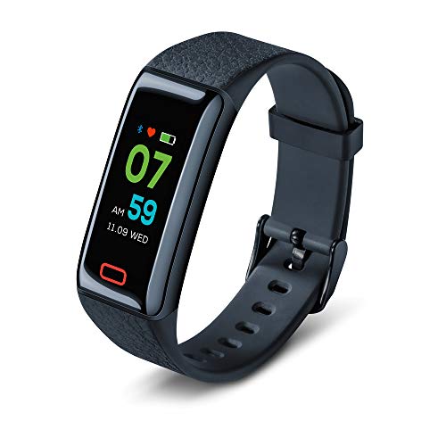 Beurer AS 98 Aktivitätstracker, Fitnessarmband mit Pulsmessung und Schlafüberwachung, zur optimalen Bewegungskontrolle mit Touch-Farbdisplay und App 676.68, 1 Stück (1er Pack)