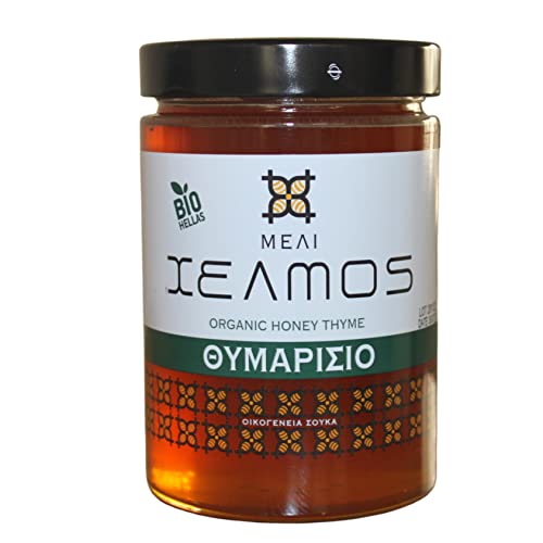 Helmos Griechischer Bio Thymianhonig 450 g – Aromatischer Premium Honig, naturbelassen aus Griechenland