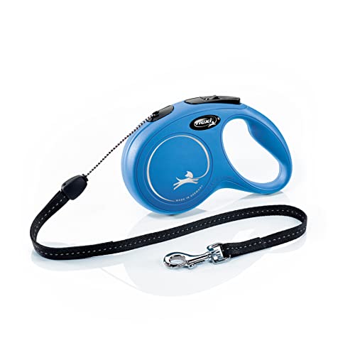 flexi® Classic S Seil 8 m blau, Roll-Leine für Hunde bis 12 kg