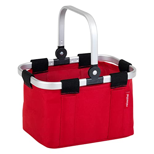 Theo Klein 9661 reisenthel Einkaufskorb carrybag mini, rot I Kaufladen-Zubehör mit Aluminiumrahmen und klappbarem Bügel I Maße: 25 cm x 17,5 cm x 16,5 cm I Spielzeug für Kinder ab 3 Jahren
