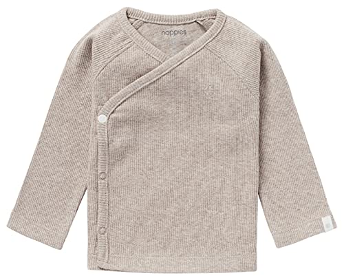 Noppies Unisex Baby U Tee Overlap LS Rib Nanyuki T-Shirt, Taupe Melange-P757, 44