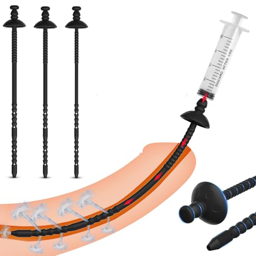 BDSMAGE Harnröhren Dilatatoren 3 PCS mit Spritze,Silikon Dilator Harnröhre mit Penisringe,Penis Plugs Sexspielzeug Set,Prostata Stimulation erotisches Sex Spielzeug ab 18 für Paare extrem (Advanced)
