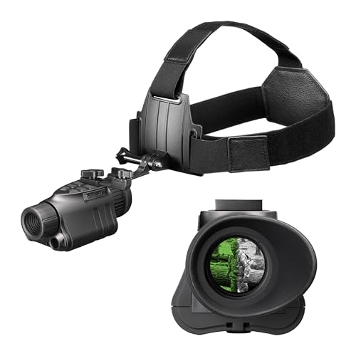 Night Vision Monocular - Nightfox Prowl, HD Recording, 32GB, 1x Magnification, Head Mounted, 54° Wide FOV, Dual IR 850 & 940nm, Airsoft NVG for Helmet