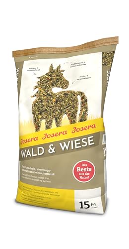 JOSERA Wald & Wiese (1 x 15 kg) | Premium Pferdefutter - das atemwegsunterstützende Kräutermüsli| haferfrei |Stärke- & zuckerreduziert | 1er Pack