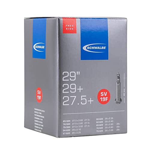 Schwalbe SV 19F Freeride Fahrradschlauch, Schwarz, 54/75-622/40 mm