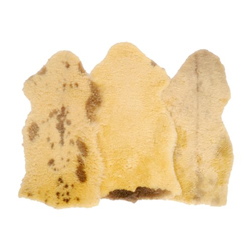 Kaiser Naturfelle 68210 Babyfell midizin mit lustigen Naturflecken, ca. 70/90 cm, Gold