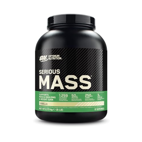 Optimum Nutrition Serious Mass Weight Gainer Pulver, Geschmack Vanilla, 2.73kg, 8 Portionen