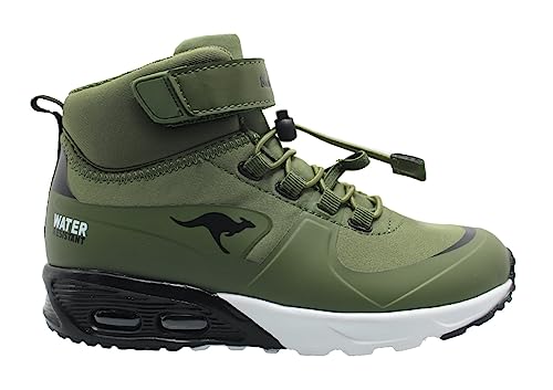 KangaROOS Unisex Kinder Kx-hydro Sneaker, Olive Jet Black, 27 EU