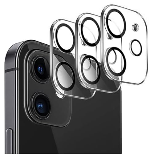 IOPYKKOA 3 Stück Kamera-Schutzglas, kompatibel mit iPhone 12 3D stereoskopische Linsenfolie, kratzfest, 9H Härte, HD, voller Kameraschutz.