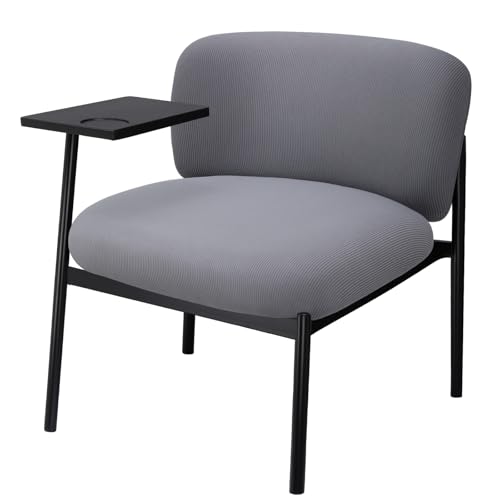 COMHOMA Loungesessel Sessel Relaxsessel Ohrensessel modern, Polsterstuhl mit Metallbeinen, Einzelsofa für Wohnzimmer/Schlafzimmer/Garten, Grau
