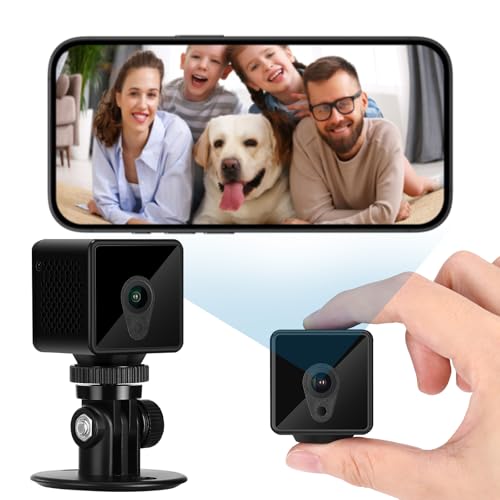 Mexgcom Mini Kamera Überwachungskamera Innen, 2K 1080P HD Live Übertragung Mobile APP Kamera Überwachung Innen WiFi Kamera mit Bewegungsmelder Nachtsicht/Cloud-Speicherplatz für Heim Videoüberwachung