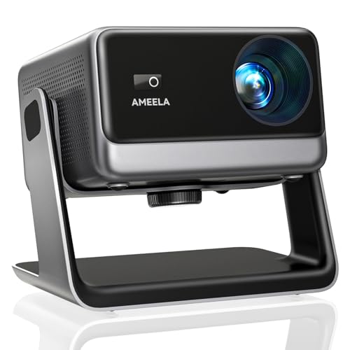 30000 Lumen Beamer Compatible with Netflix AMEELA 1080P Beamer mit WiFi und Bluetooth, Autofokus/Trapezkorrektur 100,000+ Apps & 4K Unterstützt, Dolby Audio,Videoprojektor für IOS/Android/PS5