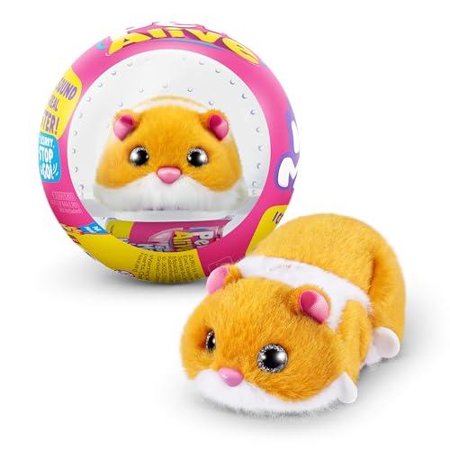 Pets Alive Hamster Mania von ZURU, Orange Hamster, Pet Nurture, Kuscheltier, Real Alive, 20+ Sounds Interaktiv, Elektronisches Haustier, (Orange)