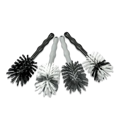 Wundermix - Mixtopf-Spülbürste für Thermomix (4er Set) • Reinigungsbürste für Mixtöpfe (z.B. vom Thermomix & Monsieur Cuisine) • Robuste Bürsten mit Nylon-Borsten • Spülbürsten Set