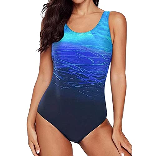 Sweetneed chida yi Damen Badeanzug Sport Bademode Bauchweg Einteiliger Badeanzug Sexy Push Up Badeanzüge Swim Suit Monokini Strandmode Damen Sommer
