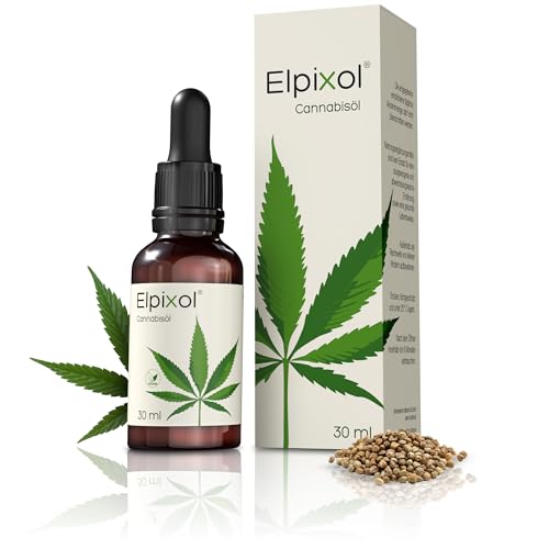 Elpixol® Hanföl Tropfen - Hochdosiert mit Omega 3-6-9 (30ml) - 100% Hanfsamenöl Nativ und Kaltgepresst - 30mg veganes Omega 3 pro Tropfen - Laborgeprüft & Natürlich