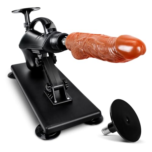 Amausen Sexmaschine mit Dildo- und Saugnapf-Aufsätzen, automatische Druckmaschine für Frauen und Männer, 3XLR-Anschluss, Sexspielzeug für Erwachsene