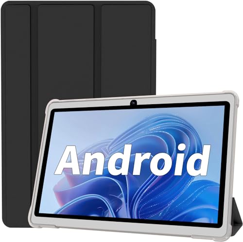 JIKOCXN 7 Zoll Tablet, Android Tablet with 2GB RAM+32GB ROM 128GB Erweiterung, Quad Core Prozessor Tablet PC, 600 x 1024 IPS HD Bildschirm, 6000mAh Akku, Dual Kamera, WiFi (Schwarz)