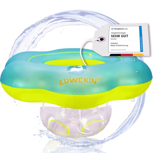 EDWEKIN® Premium Baby Schwimmring, Mitwachsende Schwimmhilfe, Schwimmsitz Kleinkinder, Baby Float, Kinder Schwimmreifen ab 6 Monate bis 3 Jahre
