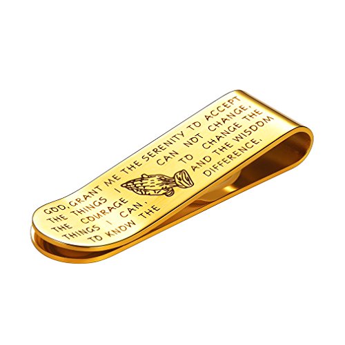 FaithHeart Scheinklammer für Herren, Gold Money Clip, Unisex Geldhalter für Papa, Punk Geldklammer MTI Bible, Religiöser Betende Hände Accessoires für Vatertag Valentinstag