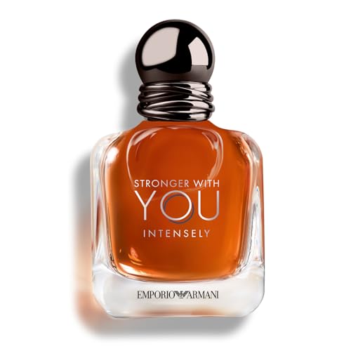 Armani Beauty Stronger With You Intensely – Cologne for Men – Fougère Ambery Woody Herrenduft – Rosa Pfeffer, Lavendel, Vanille – 50 ml