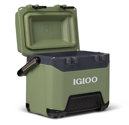 IGLOO Kühlbox BMX 25 grün, stabile Thermobox 23 L, Isolierbox für Camping, Freizeit und Beruf