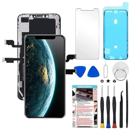 TSIOFO Display für iPhone XS Max LCD Ersatz Bildschirm 6,5 Zoll LCD Touch Screen Display Digitizer Kit Montage mit kompletten werkzeugen