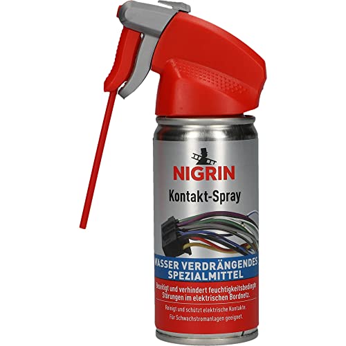 NIGRIN Kontakt-Spray für Elektronik, zur Reinigung und Schutz von elektronischen Kontakten, 100 ml, new-balck-45