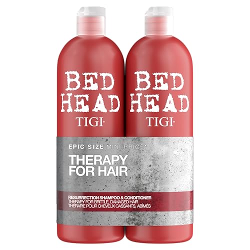 Bed Head by TIGI | Resurrection Shampoo und Conditioner Set | Haarpflege für sprödes und strapaziertes Haar | Kraftvolle, regenerierende Pflegeformel | 2 x 750 ml