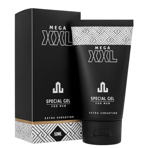 MEGA XXL Penis Gel – 50 ml Creme zur Penisvergrößerung – Penis verlängern & dicker machen – Für mehr Länge, Umfang & Standfestigkeit – Effektive Intimpflege für Männer