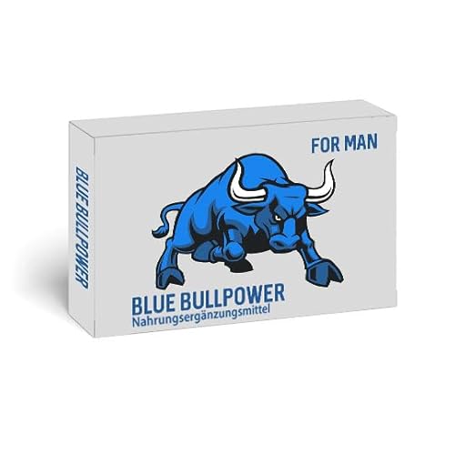 Blaue Pille für den aktiven Mann - hochdosierte Tabletten, extra stark und abgestimmt auf die Bedürfnisse für Männer mit Ginseng und Avena Sativa - Blue Bullpower