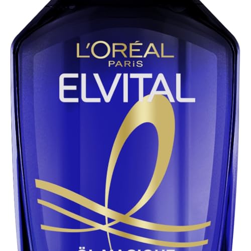 L'Oréal Paris Pflegendes Serum für weiches und glänzendes Haar, Wirkt langanhaltend gegen Frizz, Hinterlässt keine Rückstände, Mit Kamelienblütenöl, Elvital Öl Magique Midnight Serum, 1 x 100 ml