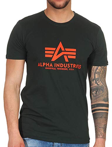 ALPHA INDUSTRIES Herren T-Shirt 100501, Dunkelgrün, XL EU
