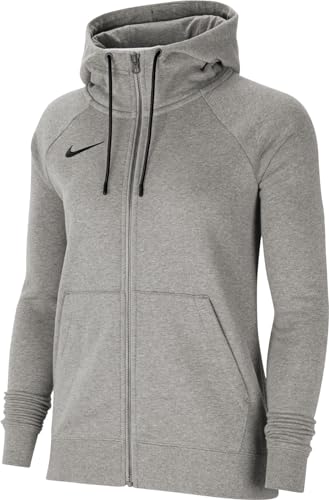 Nike Damen Nk Flc Park20 Fz Hoodie Sweatshirt, Dk Grey Heather/Black/Black, XL EU