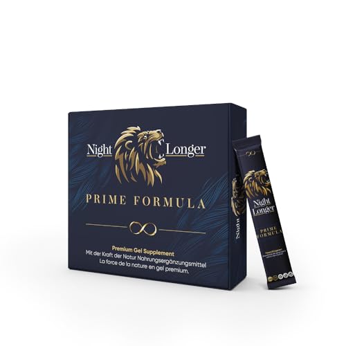 Night Longer Prime Formula Gel, 12x12g Stick Sofortwirkung, Extra Stark für aktive Männer, Ginseng & Tribulus Terrestris - 1 Stück