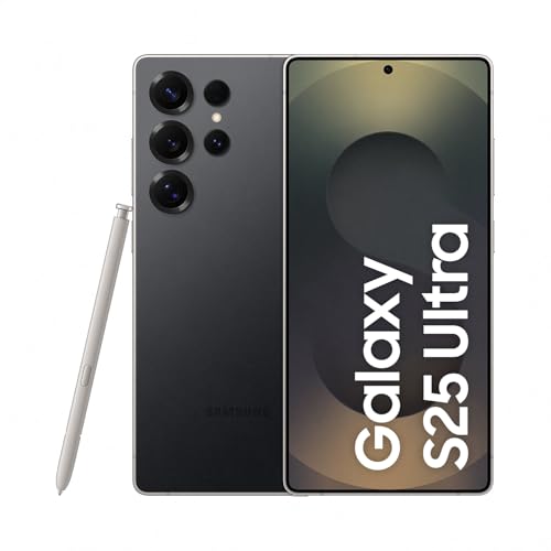 Samsung Galaxy S25 Ultra AI Smartphone mit Galaxy AI, Ohne Vertrag, Handy mit Android, 12 GB RAM, 512 GB Speicher, 200-MP-Kamera, Titanium Black, 3 Jahre Herstellergarantie [Exklusiv auf Amazon]