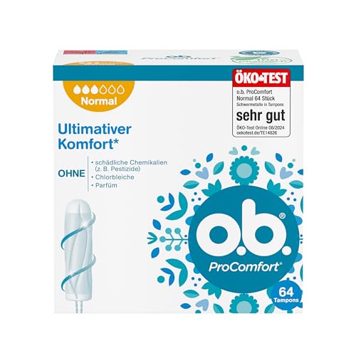 o.b. Tampon, ProComfort Normal, für mittlere bis stärkere Tage, von Öko-Test