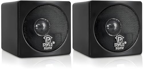 Pyle Regallautsprecher Passiv – Bookshelf Speakers – Regal-Lautsprecher oder Wandlautstärker als Standlautsprecher, Stereo Lautsprecher 100 Watt, 2x Passive Lautsprecher Boxen, Mini Soundsystem 7,6cm