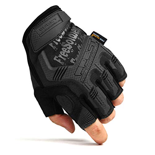FREE SOLDIER Outdoor Handschuhe Vollfinger Taktische Handschuhe Herren Motorradhandschuhe mit gepolstertem für Fahrrad Airsoft Militär Paintball und andere Outdoor Aktivitäten (Schwarz, L)