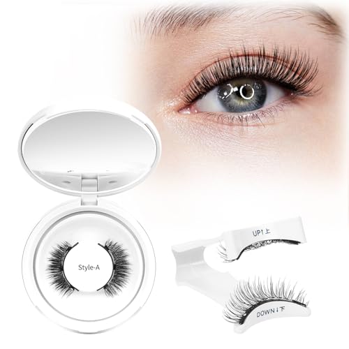 Crislashes Magnetische-Wimpern Set mit Applikator, Kein Kleber erforderlich Magnetische Wimpern Einfach anzubringen und zu entfernen, Magnet-Wimpern Wiederverwendbar und natürlicher Look (04 Set-A)